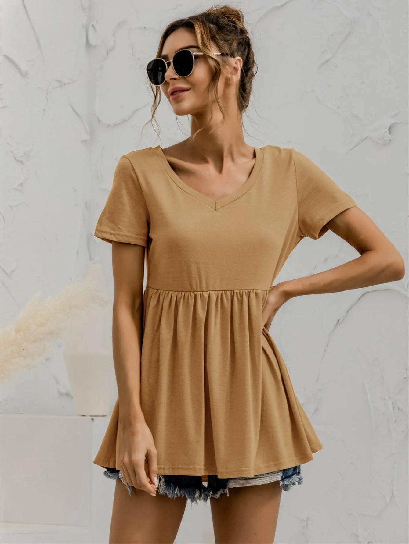 Never Be Average Short Sleeve Babydoll Top