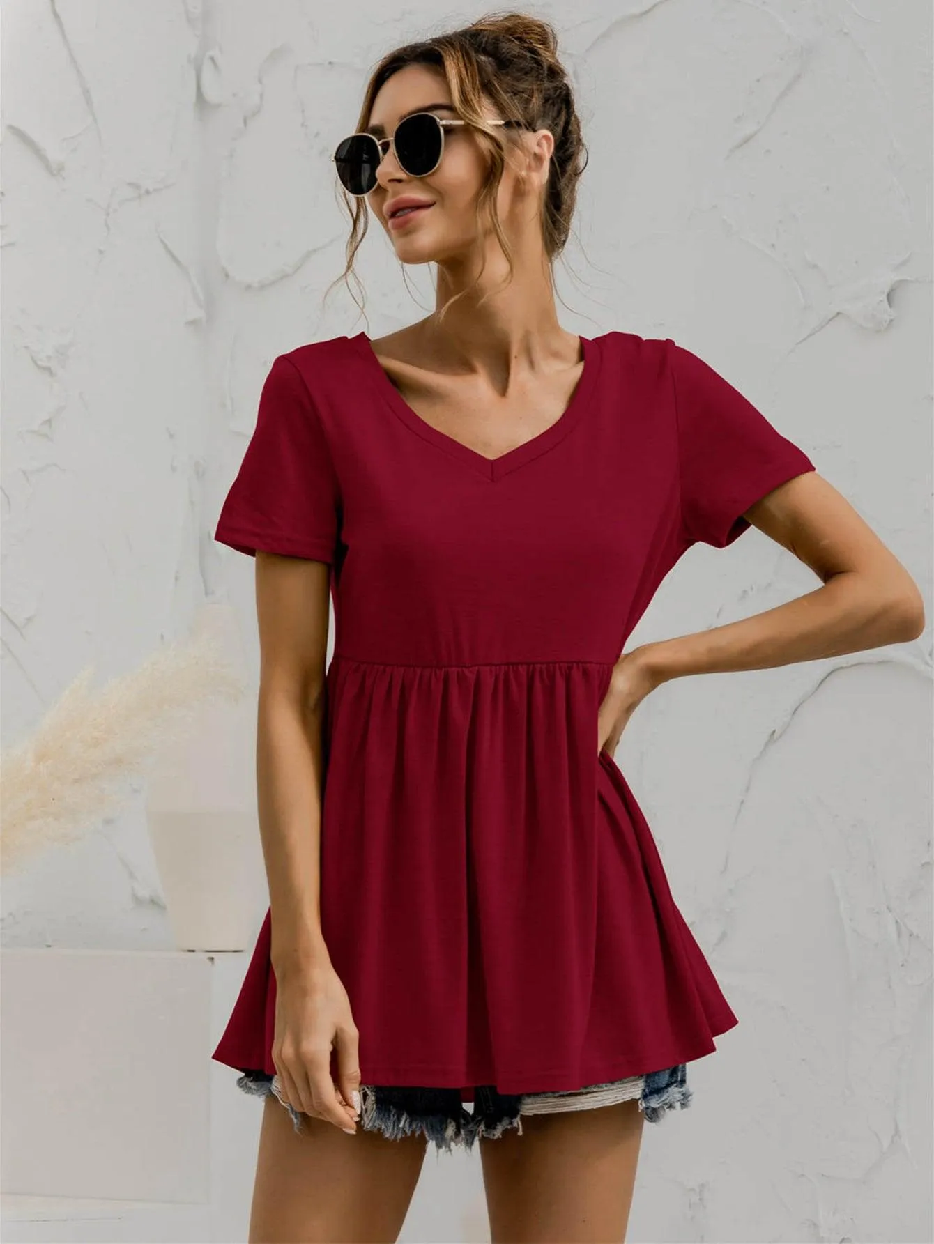 Never Be Average Short Sleeve Babydoll Top