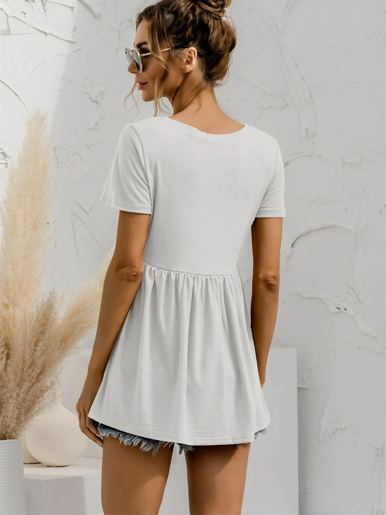 Never Be Average Short Sleeve Babydoll Top