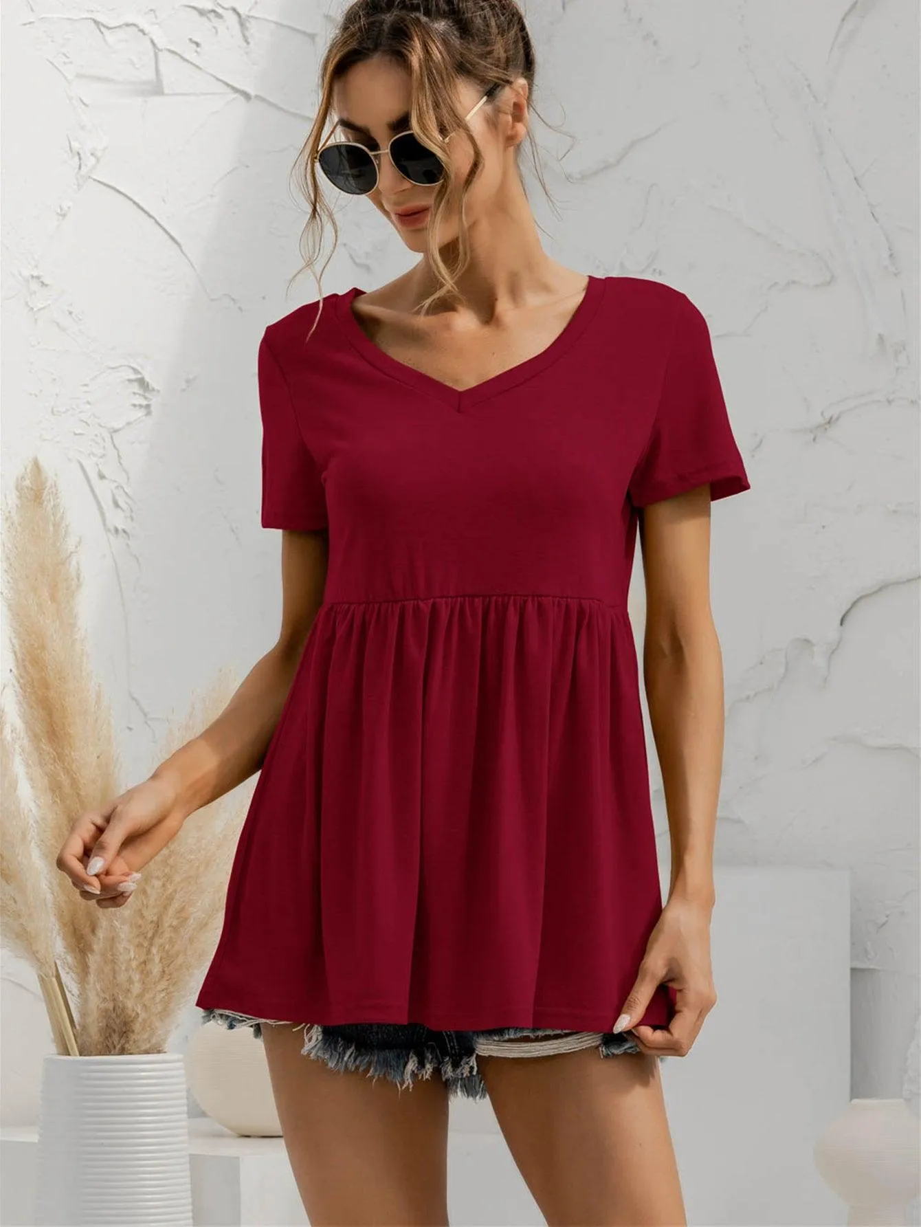 Never Be Average Short Sleeve Babydoll Top