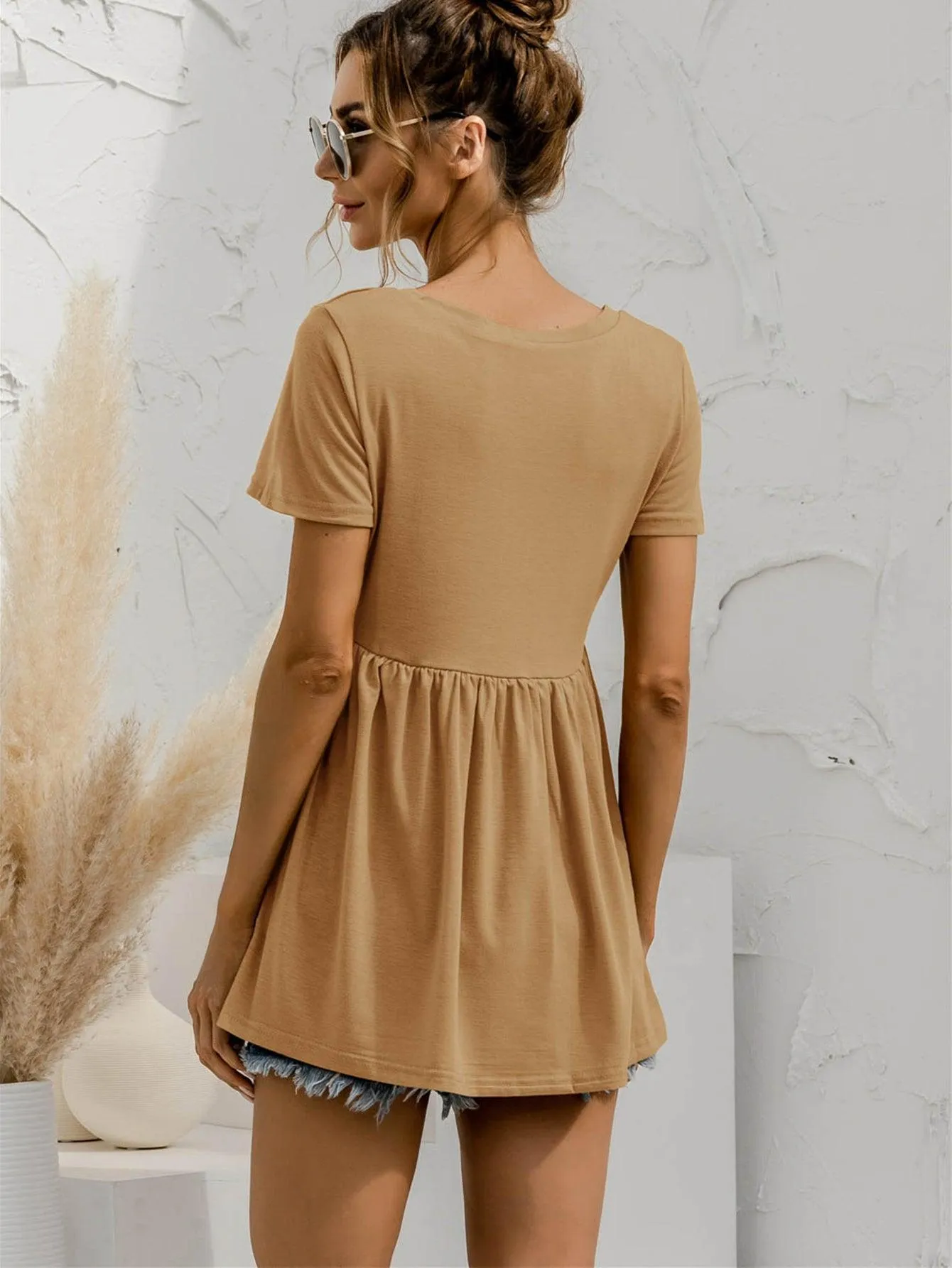 Never Be Average Short Sleeve Babydoll Top