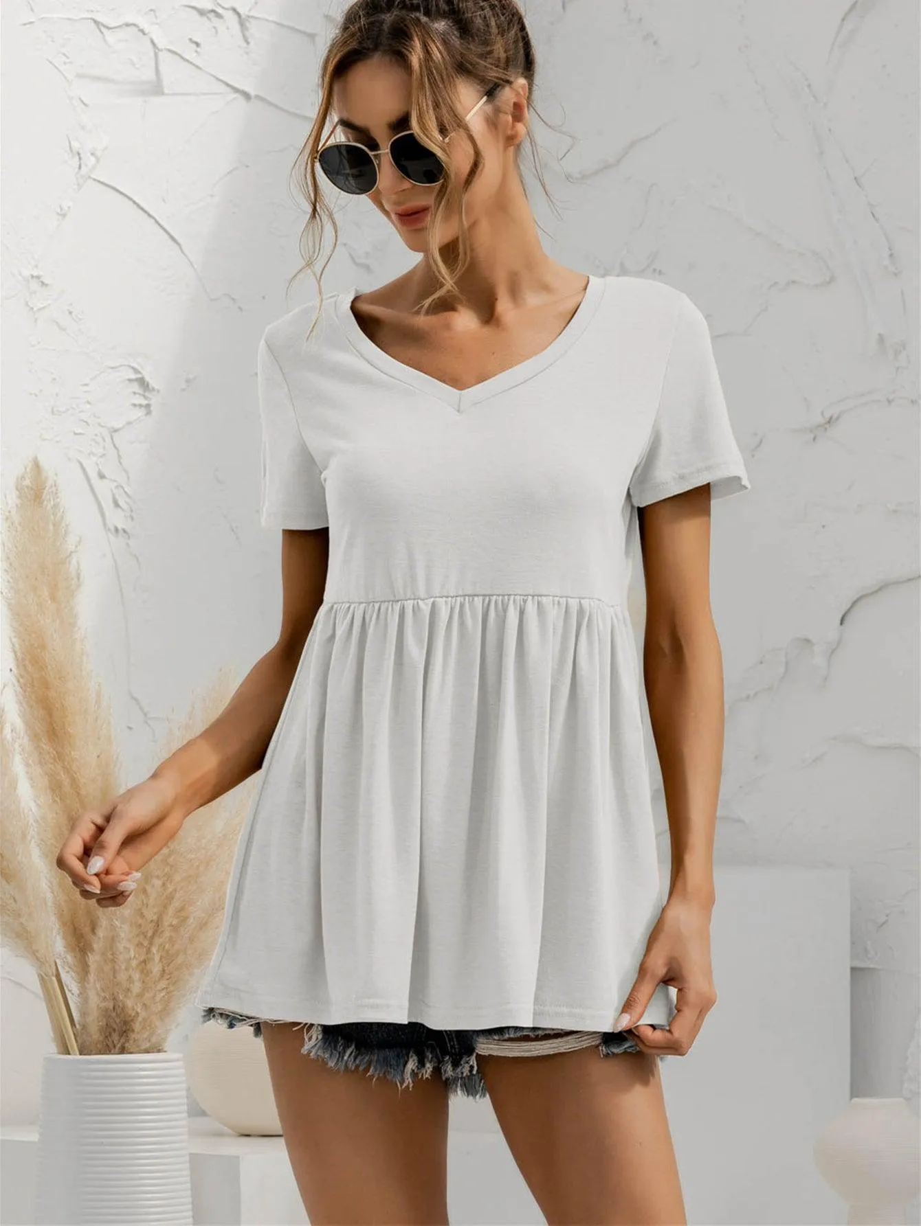 Never Be Average Short Sleeve Babydoll Top