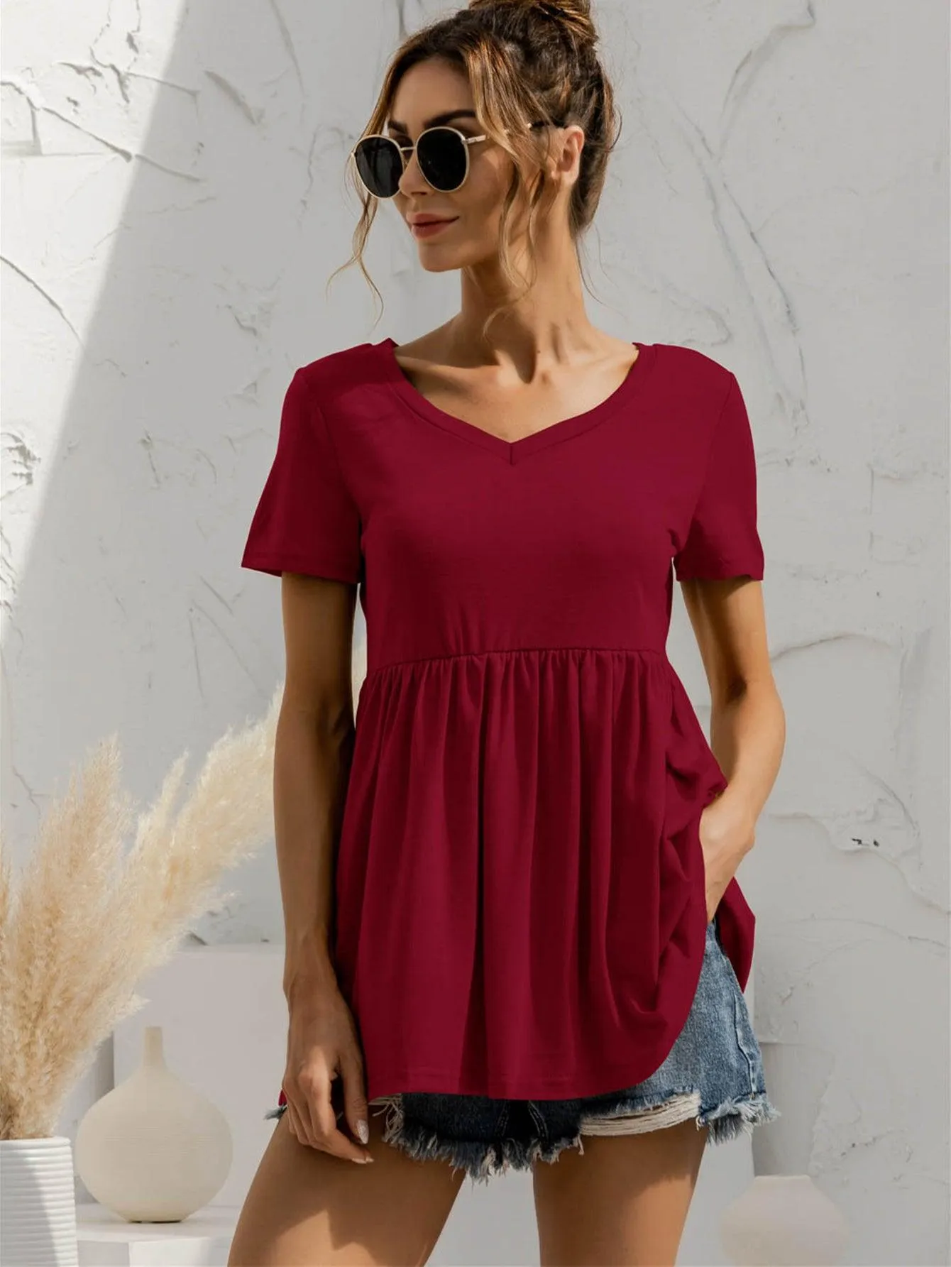 Never Be Average Short Sleeve Babydoll Top