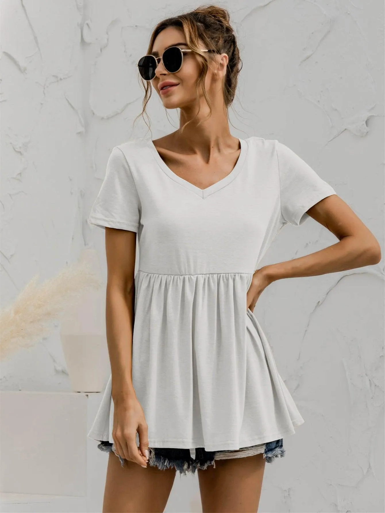 Never Be Average Short Sleeve Babydoll Top