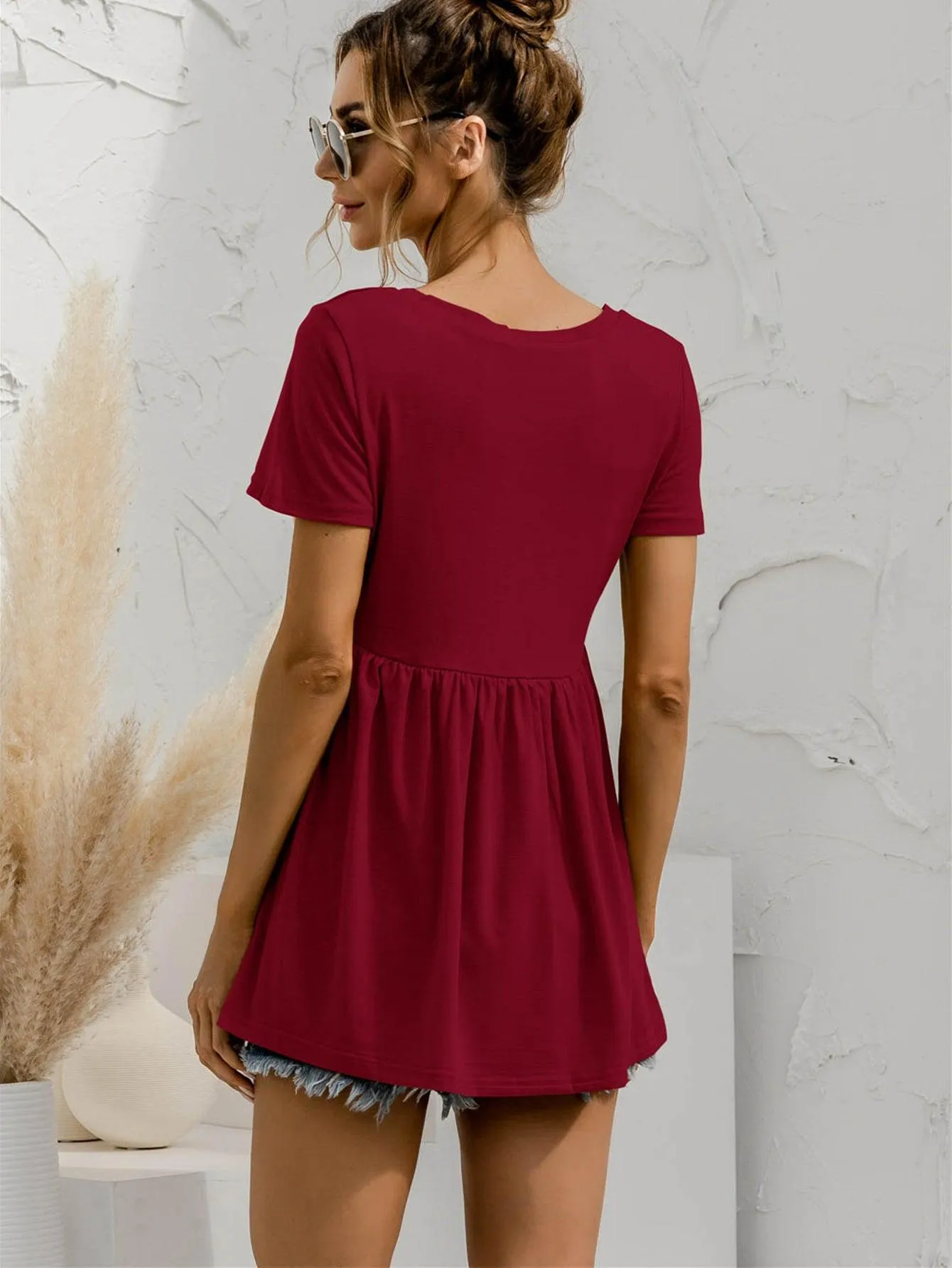 Never Be Average Short Sleeve Babydoll Top