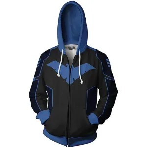 Nightwing 3D Printed Hoodie Costume Mens Pullover Sweatshirt Jacket