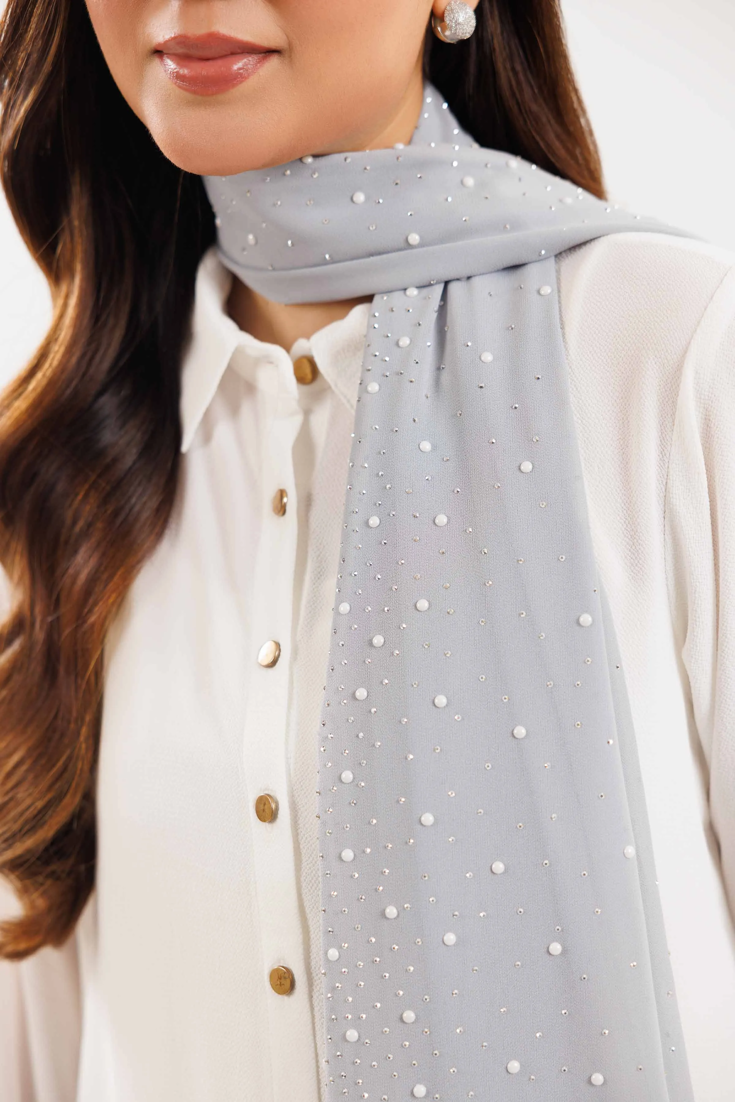 Off White Women Shawl - 439512107