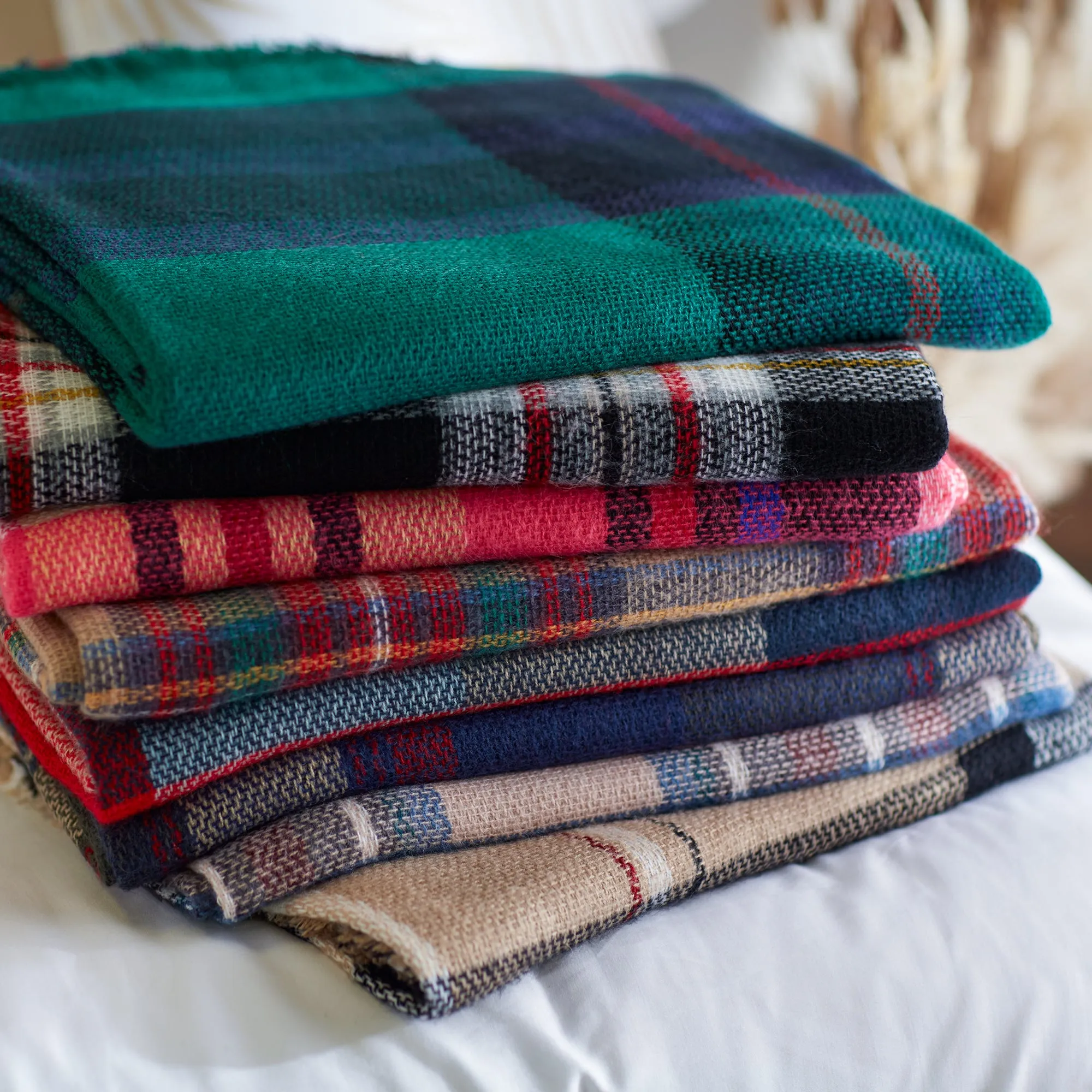 Onyx Check Blanket Scarf