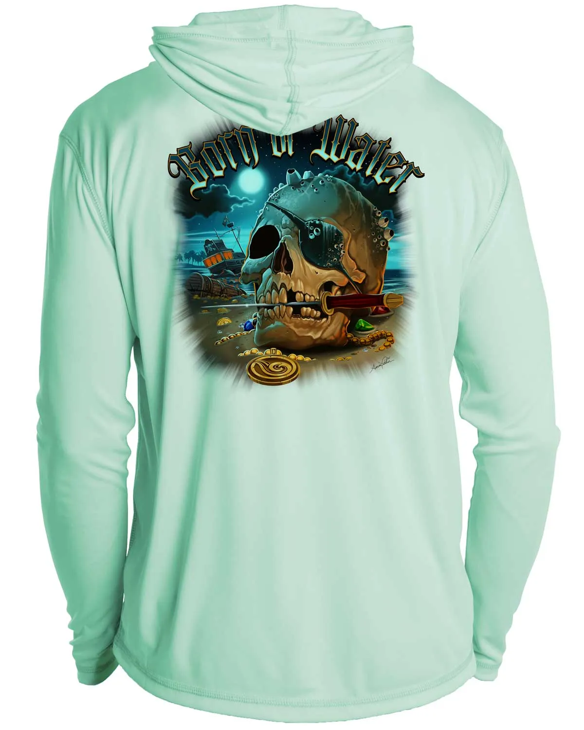 Pirate Skull UV/UPF 50  Hoodie