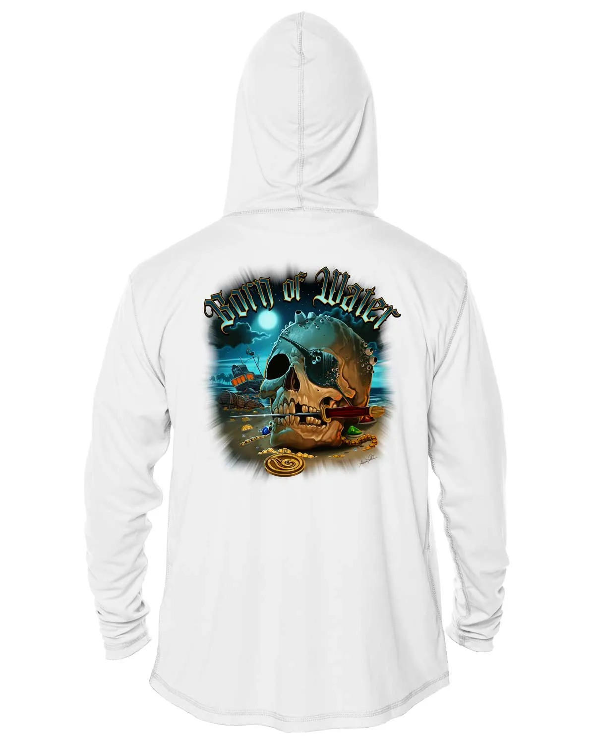 Pirate Skull UV/UPF 50  Hoodie