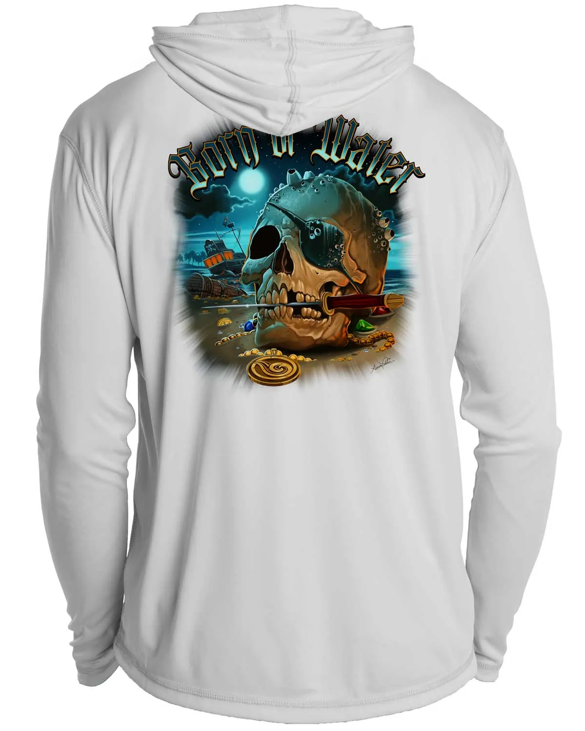 Pirate Skull UV/UPF 50  Hoodie