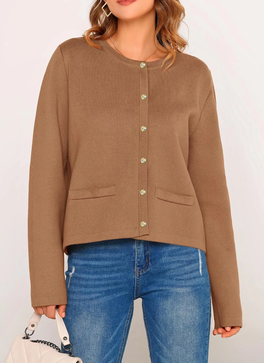 PRETTYGARDEN Women's Winter Cardigan Sweaters Button Down Open Front Long Sleeve Knit Cardigans Shirt Trendy Outerwear