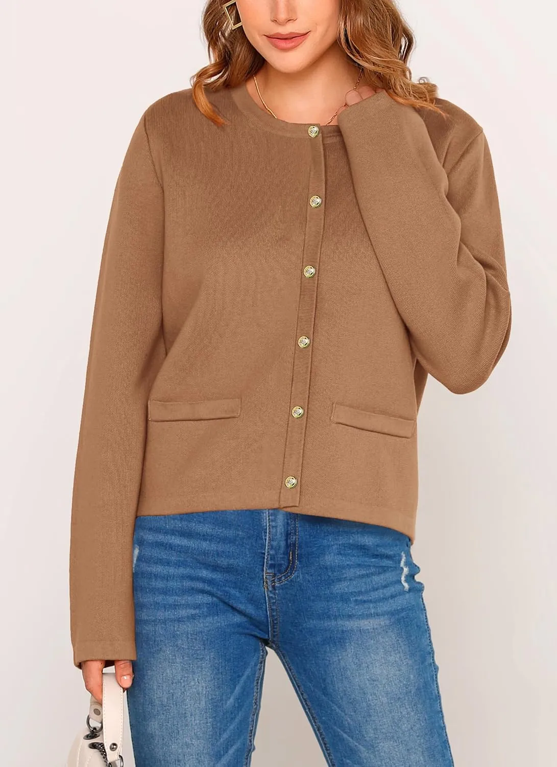 PRETTYGARDEN Women's Winter Cardigan Sweaters Button Down Open Front Long Sleeve Knit Cardigans Shirt Trendy Outerwear