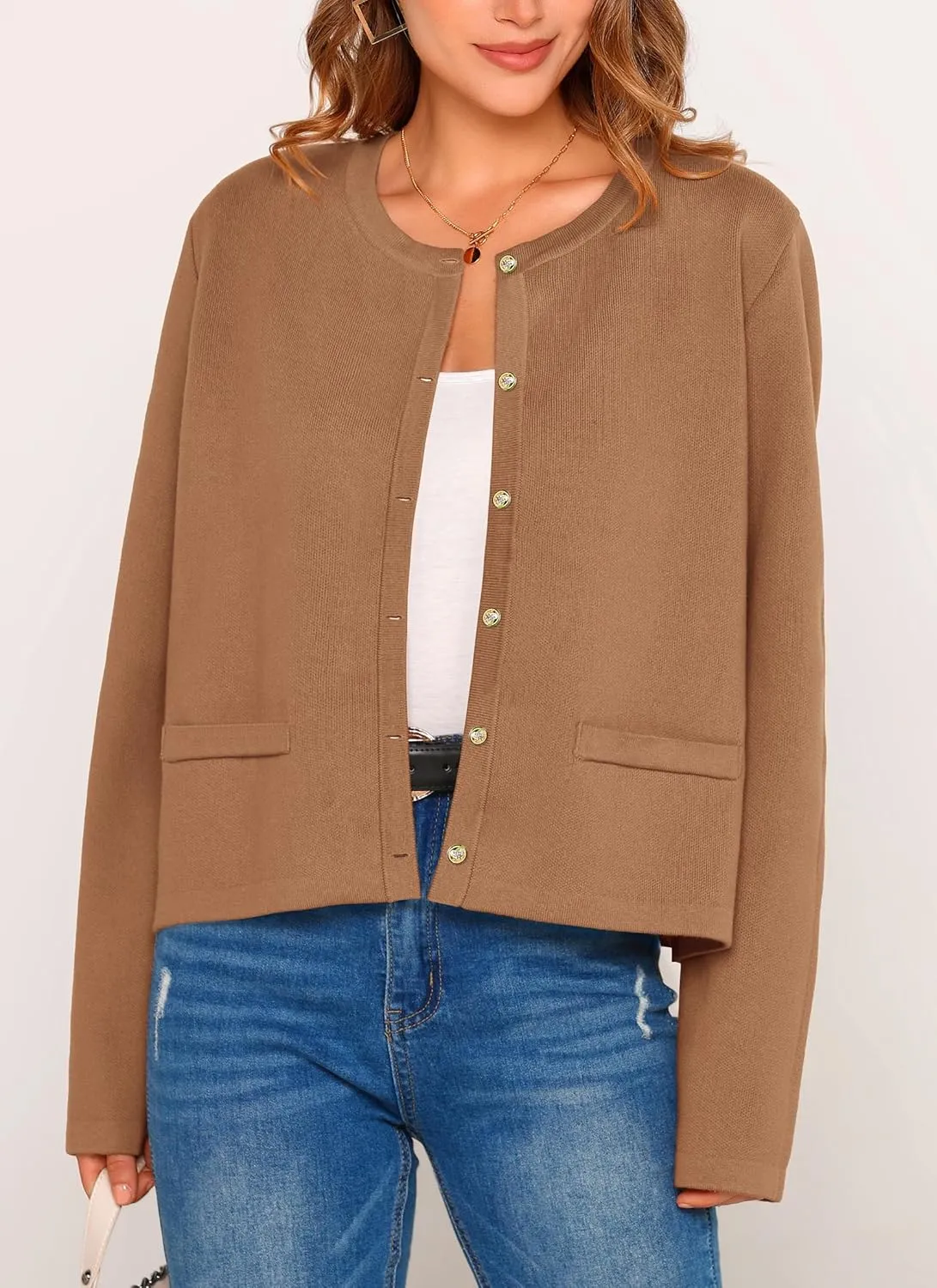 PRETTYGARDEN Women's Winter Cardigan Sweaters Button Down Open Front Long Sleeve Knit Cardigans Shirt Trendy Outerwear