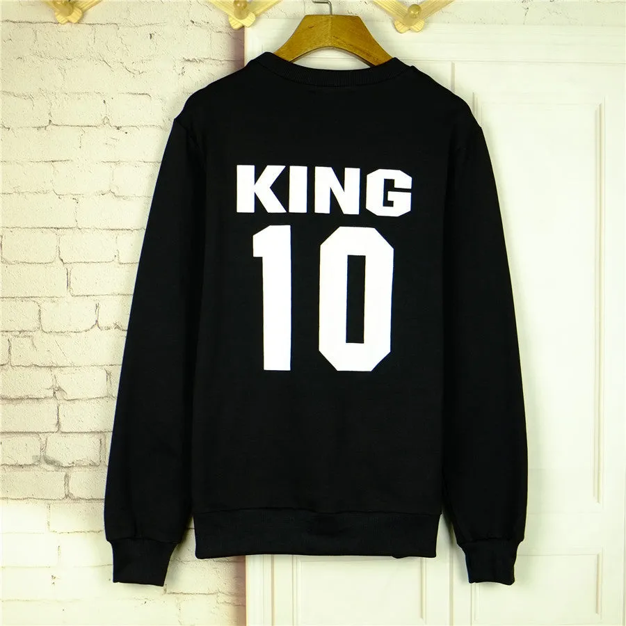 Print Scoop Pullover Long Sleeve Hoodie