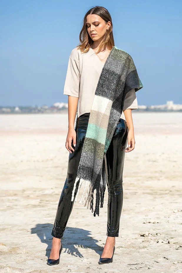 Queencii  Kiva Scarf Mint Multicolor