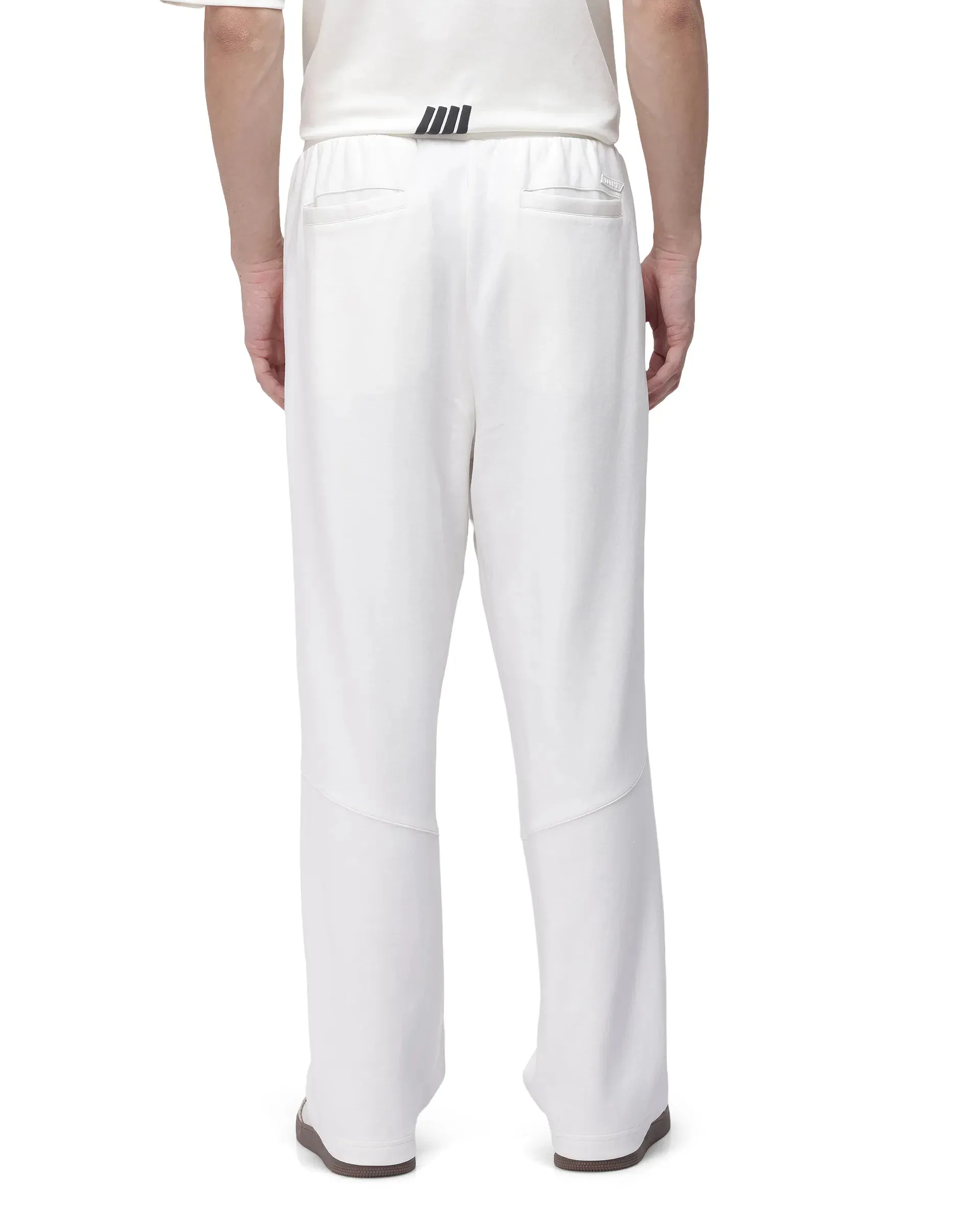Rare Rabbit Men Dalton Off White Cotton Elastane Fabric Plain Trouser