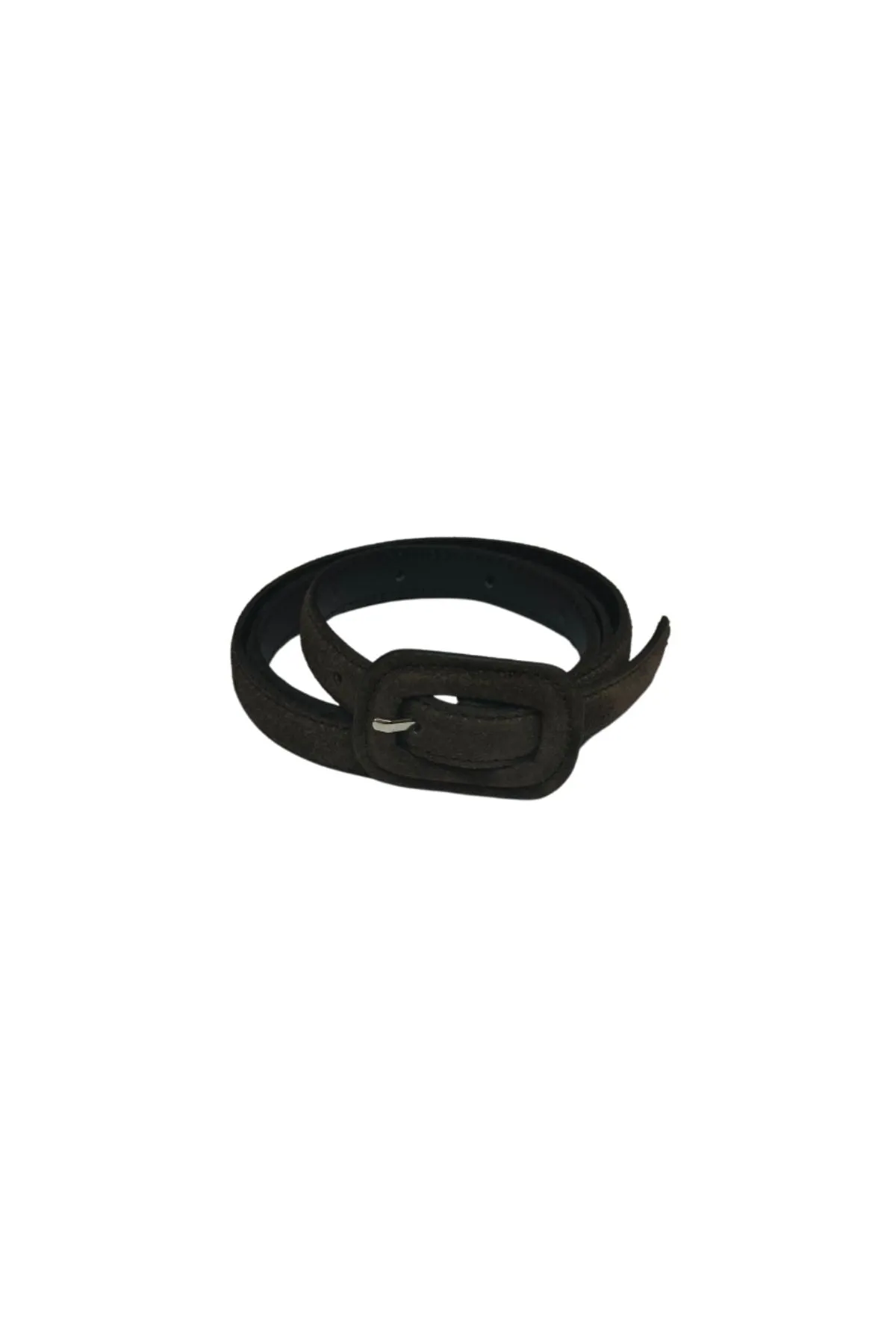 Slim Suede Belt Brown