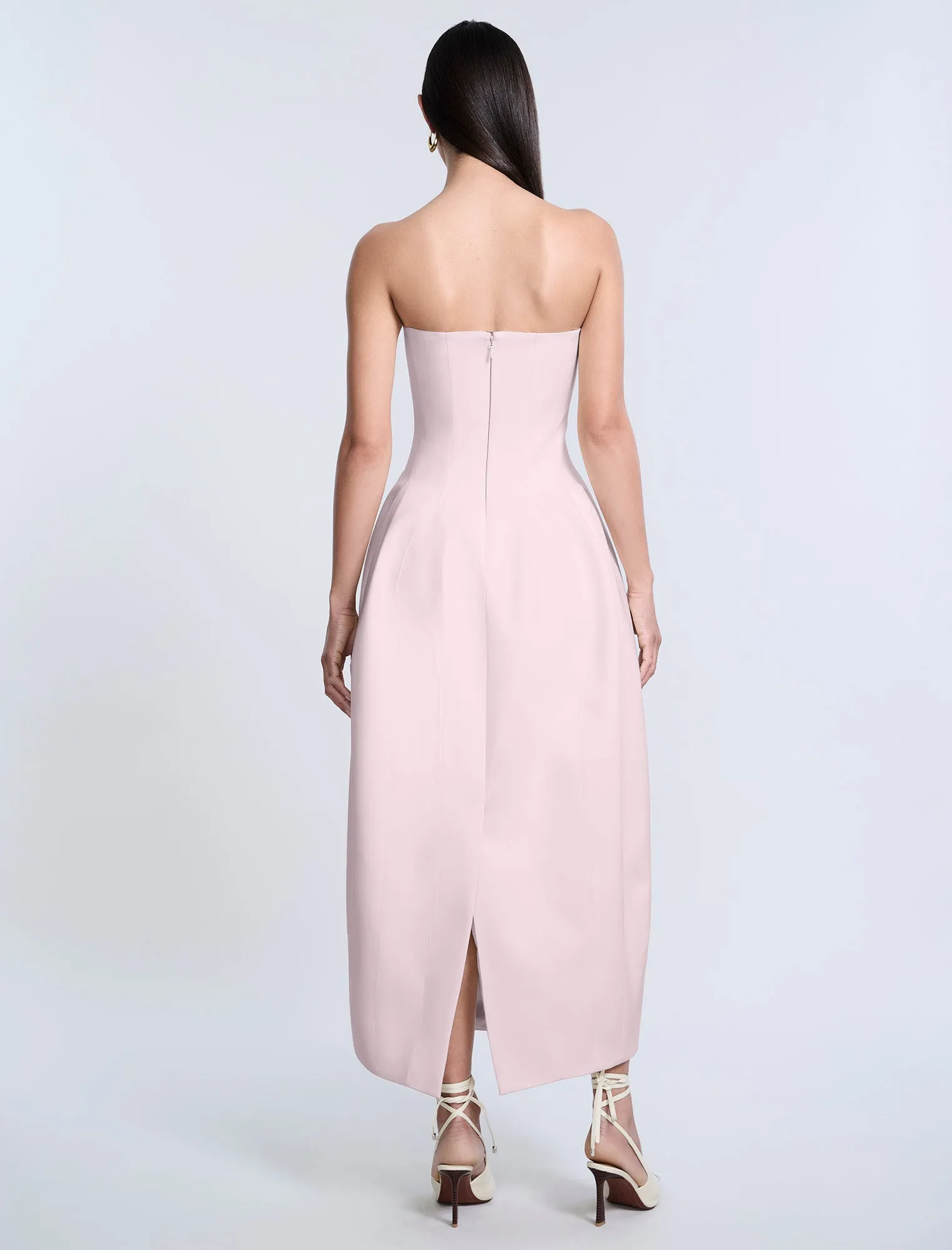 Solid Structured Gown