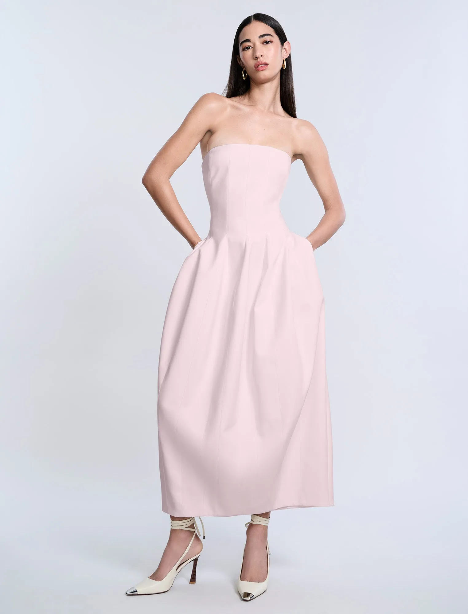 Solid Structured Gown