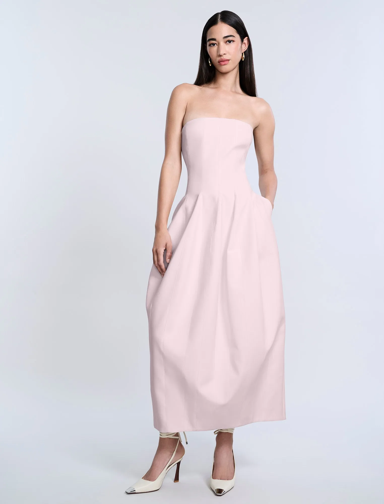 Solid Structured Gown