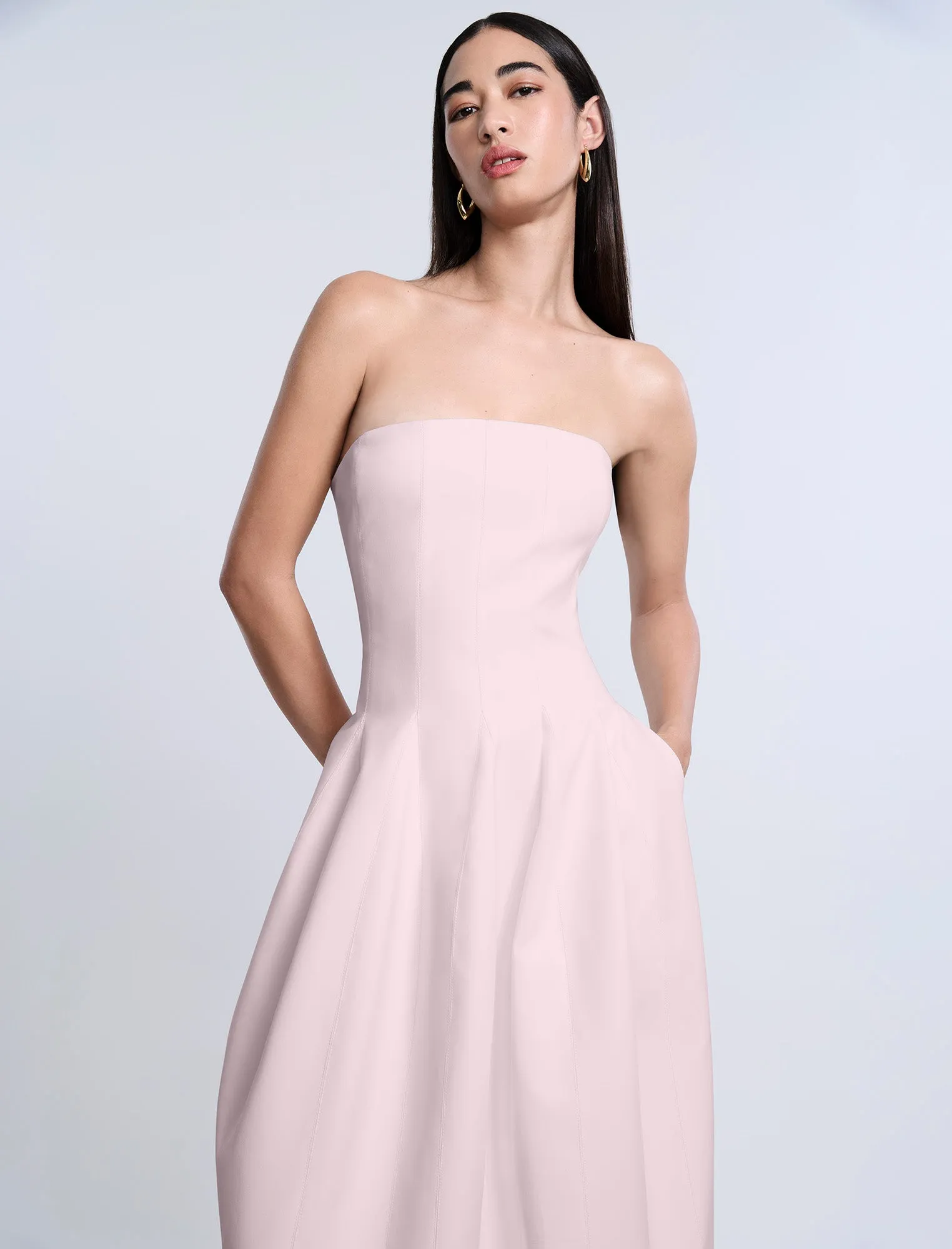 Solid Structured Gown