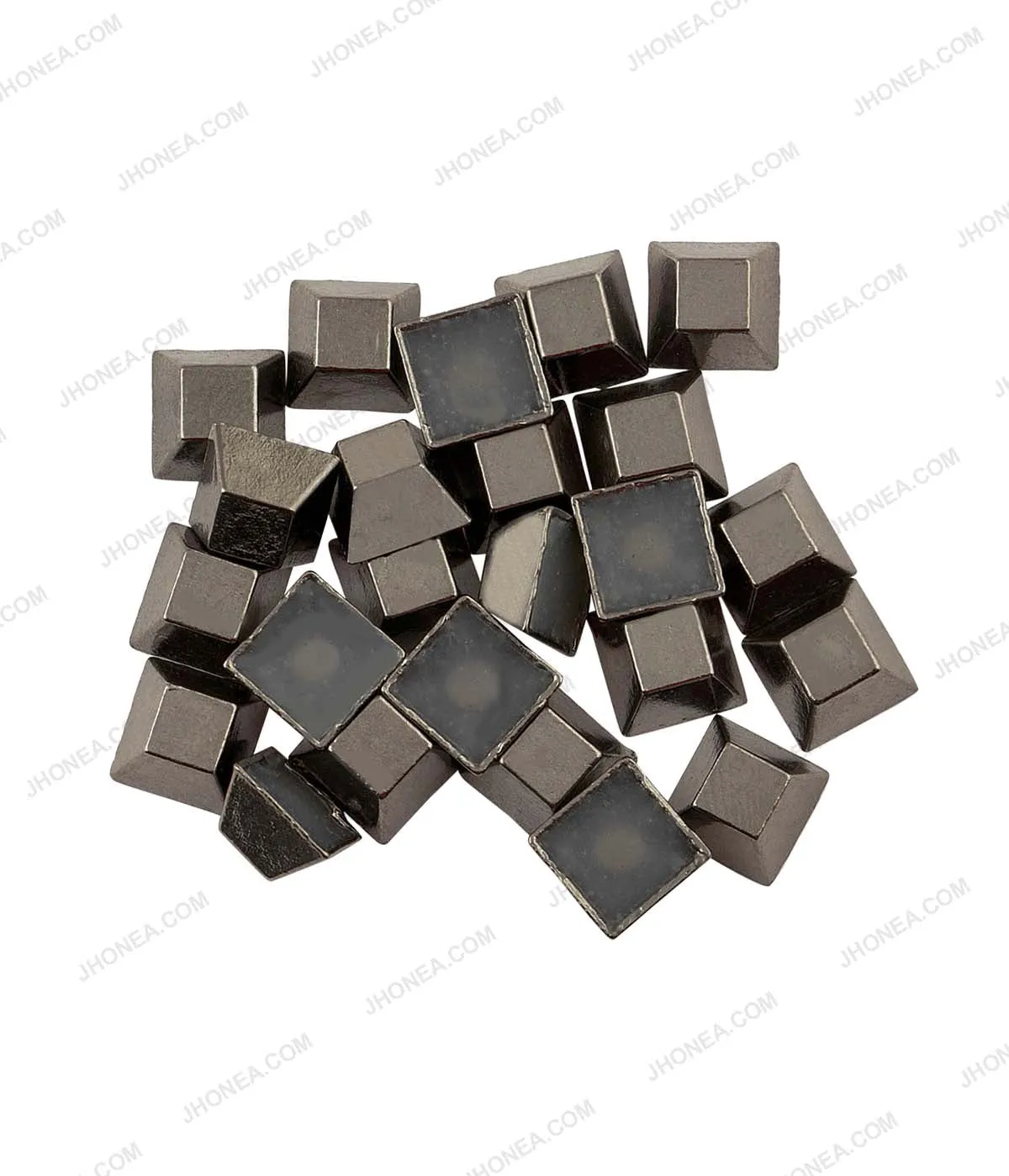 Suit Lapel Embellishment Square Shape Gunmetal Hotfix Studs