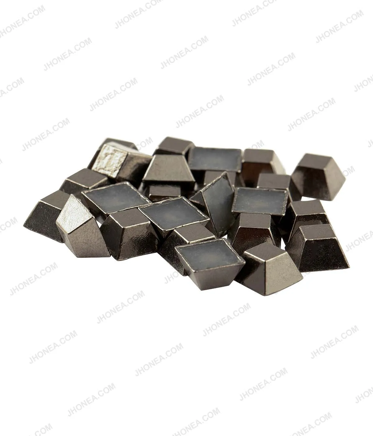 Suit Lapel Embellishment Square Shape Gunmetal Hotfix Studs