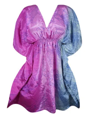 Summer Beach Kaftan Dress Light Pink Floral Resort Wear Caftan Dresses One size