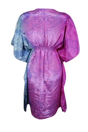 Summer Beach Kaftan Dress Light Pink Floral Resort Wear Caftan Dresses One size