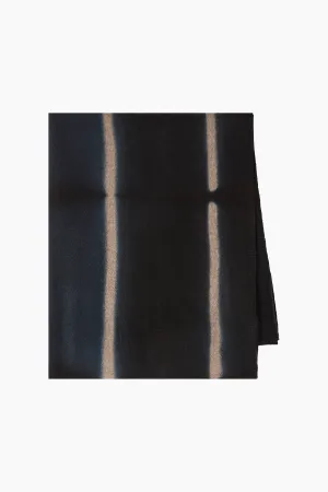 Suzusan Cashmere Shawl - Black / Light Coffee Line