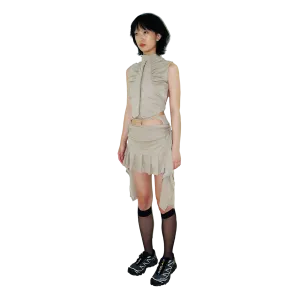 System Mini Skirt — Khaki