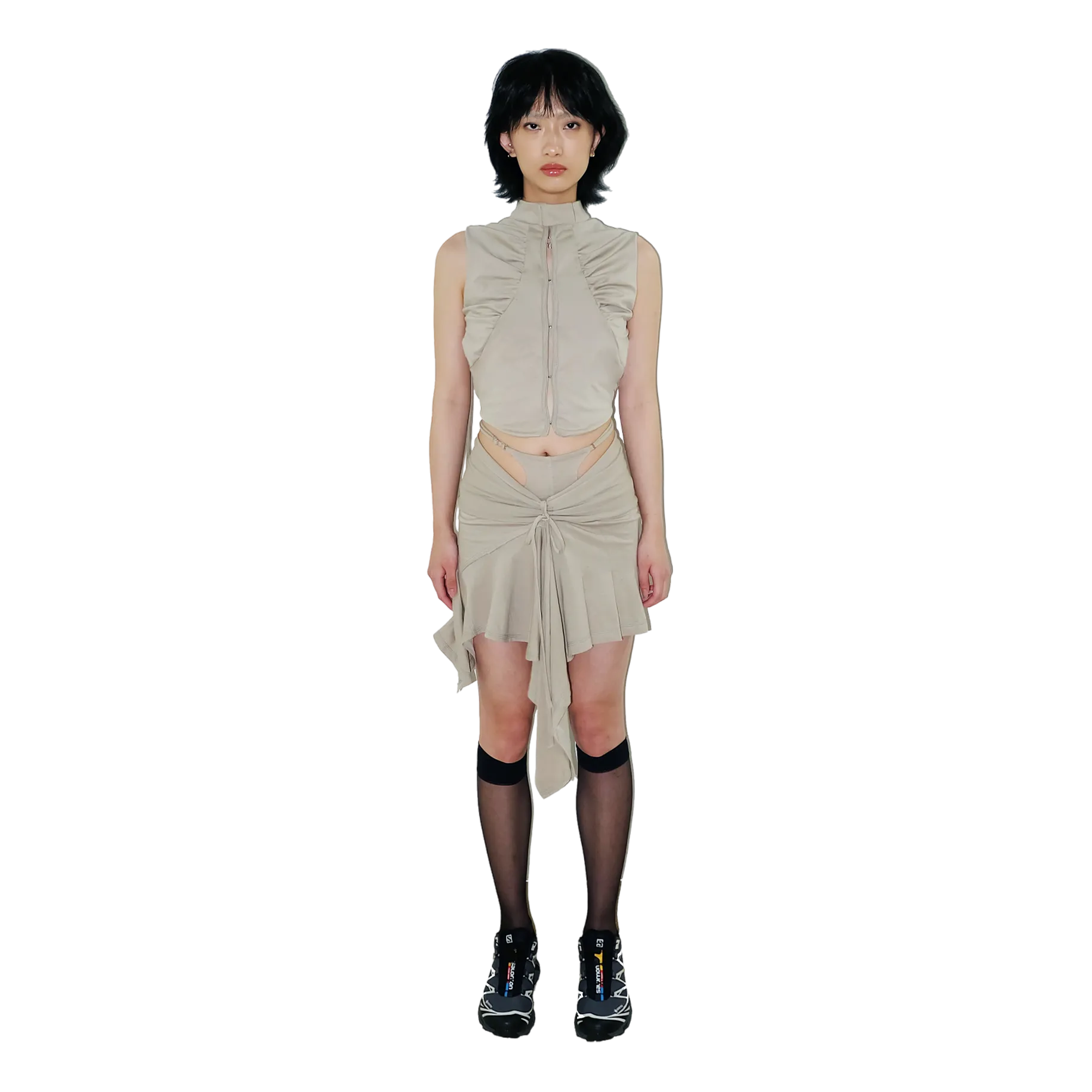System Mini Skirt — Khaki