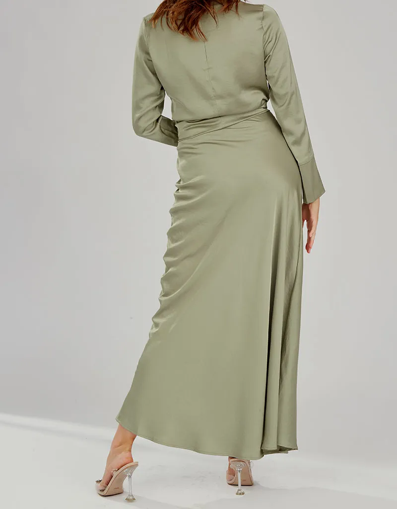 The Crescent Modish Satin Skirt - Light Shades