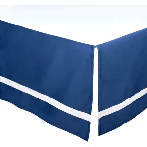 The Peanut Shell Dust Ruffle - Navy