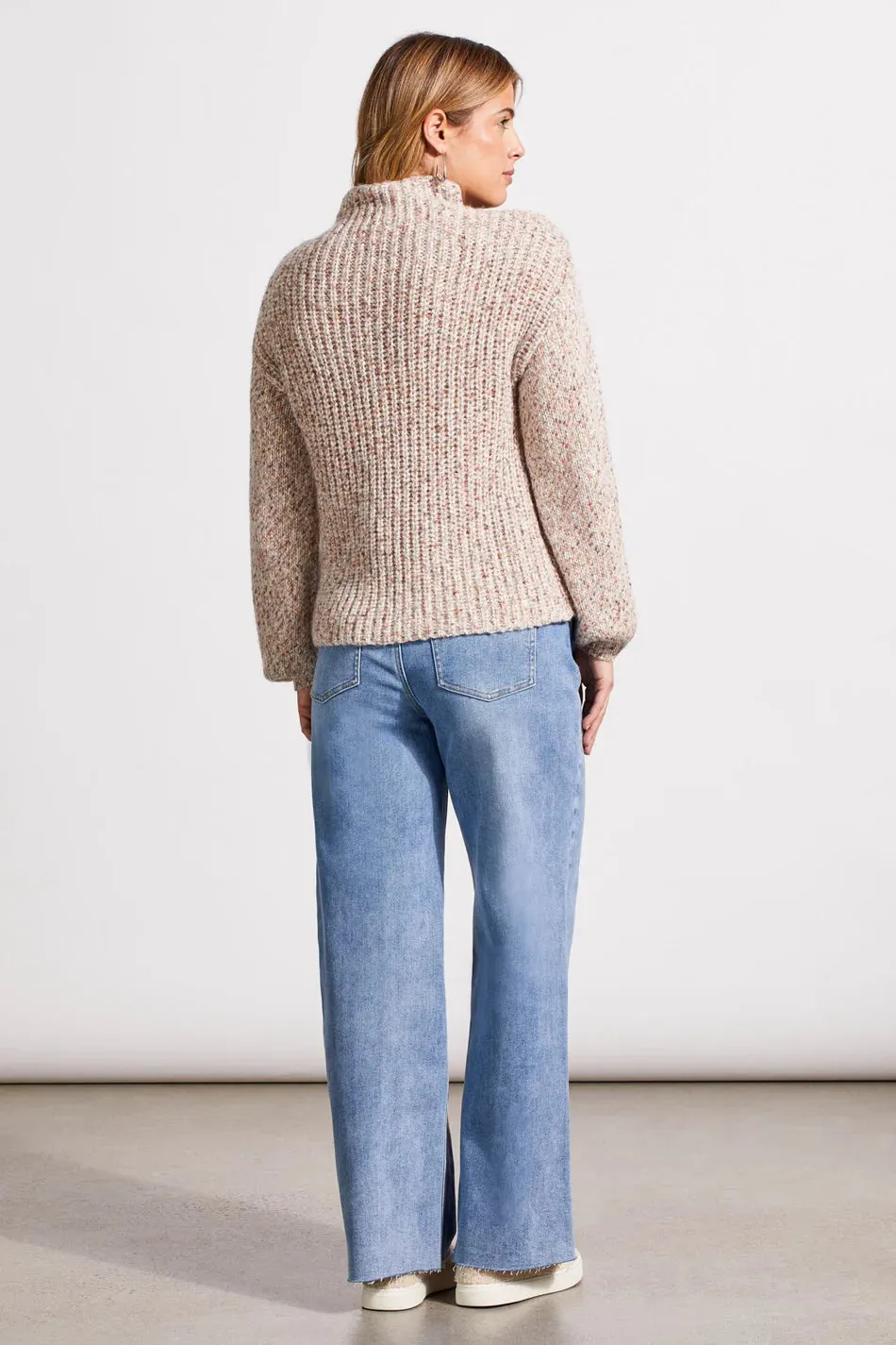 TR5583o Funnel Neck Oversized Sweater