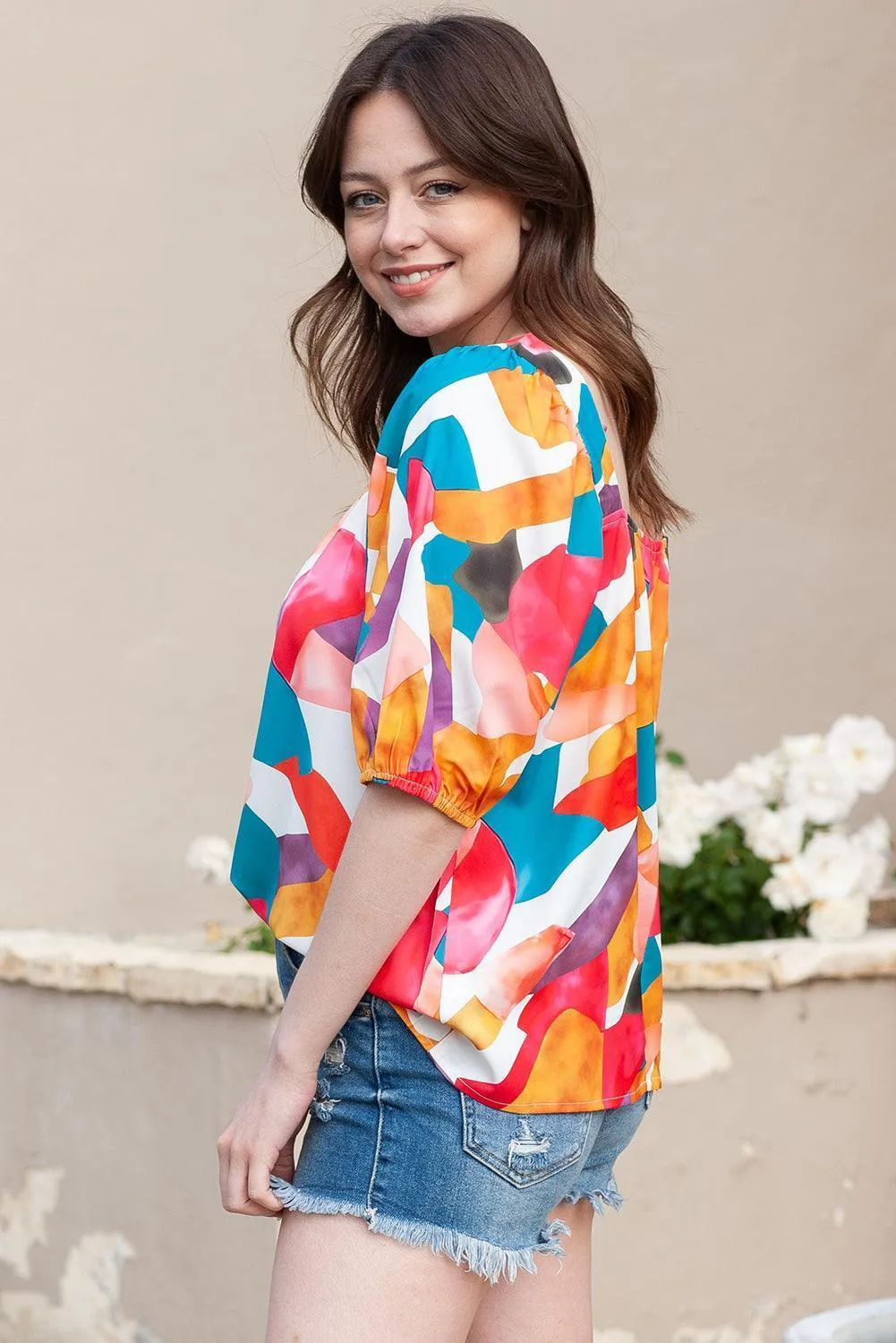 Truly Captivating Printed Half Sleeve Top