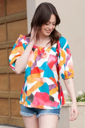 Truly Captivating Printed Half Sleeve Top
