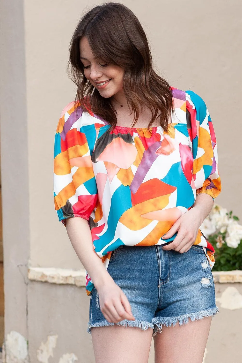 Truly Captivating Printed Half Sleeve Top