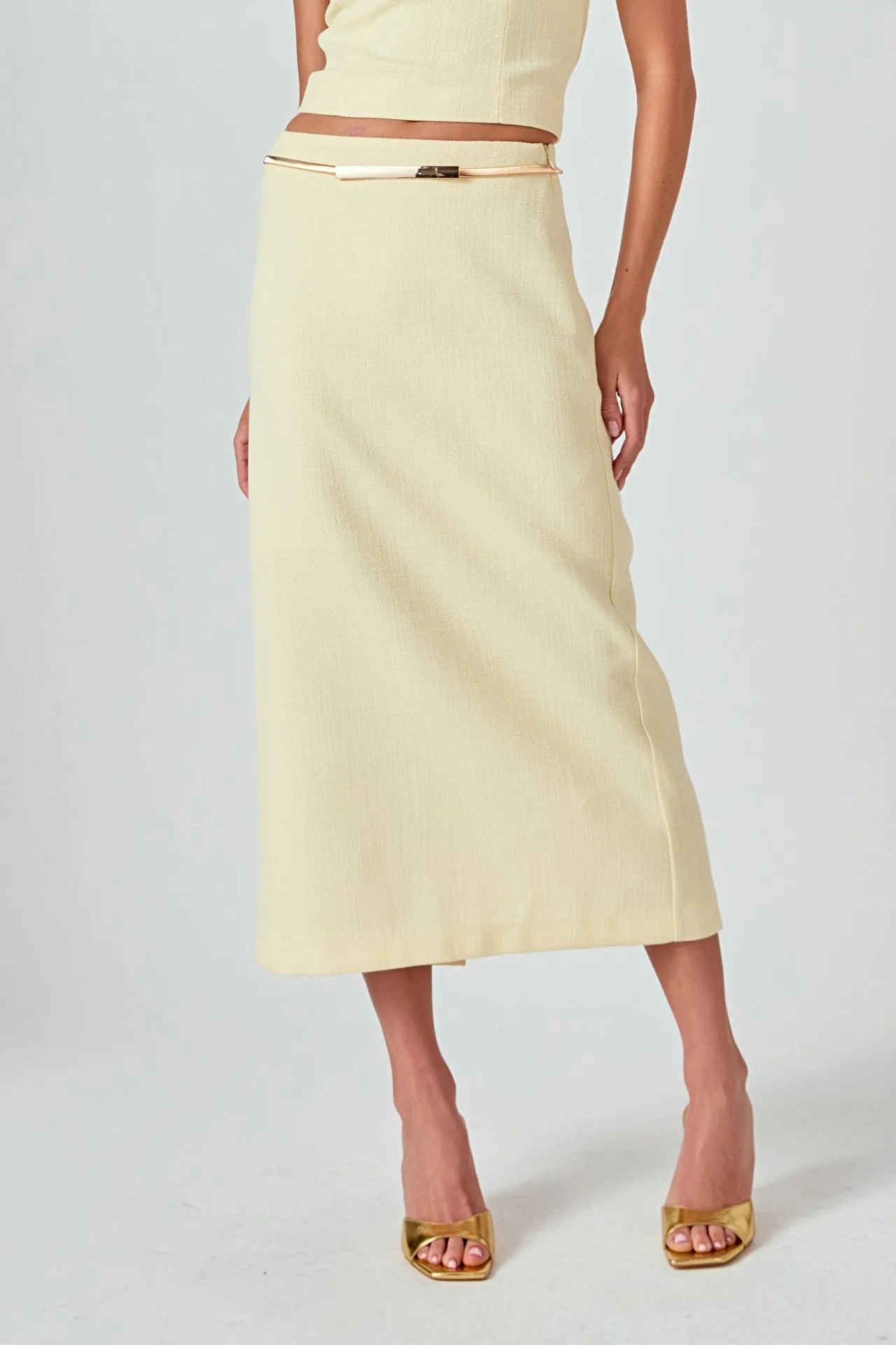 Tweed Midi Skirt