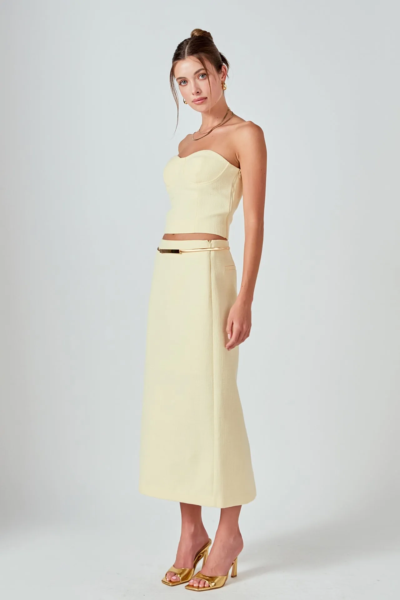 Tweed Midi Skirt