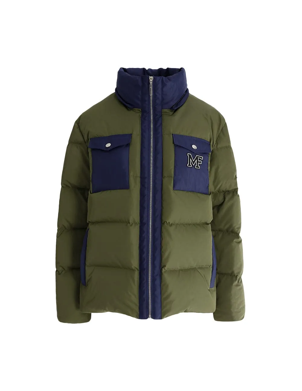 Unisex Color Blocking Down Coat