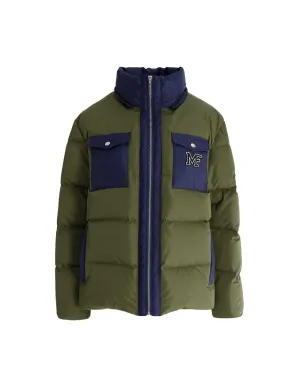 Unisex Color Blocking Down Coat