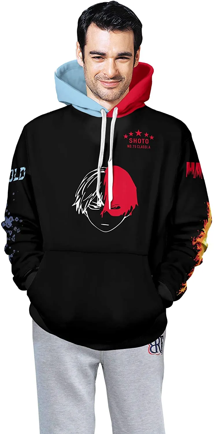 Unisex My Hero Academia Printed Pullover Hoodie Lightweight Sweatshirt