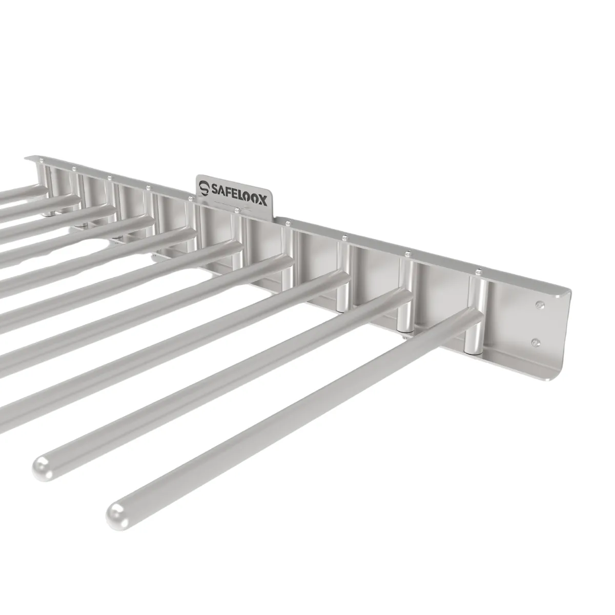 Wall-Mounted Swivel Apron Rack for 10 Tops & Skirts