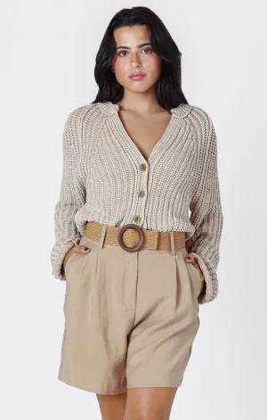 Washed Sand Cardigan