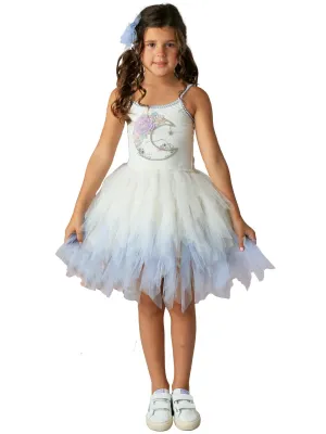 White Sky Ombre Luna Emma Party Tutu Dress, Sizes 12M-14