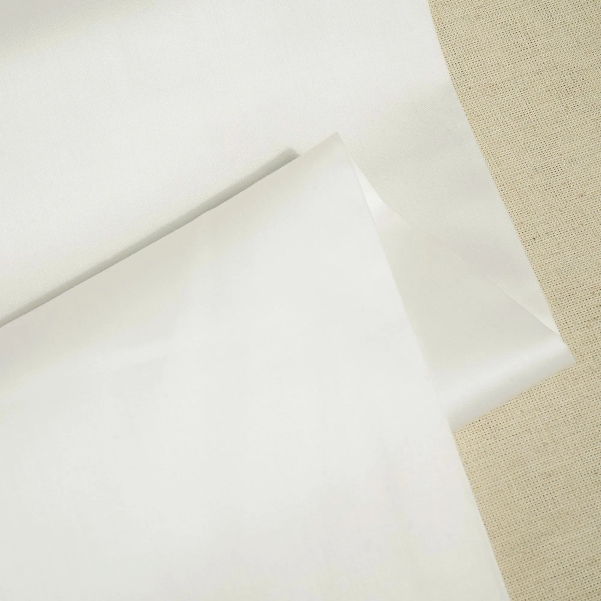 White Solid Giza Cotton Fabric STI-24635