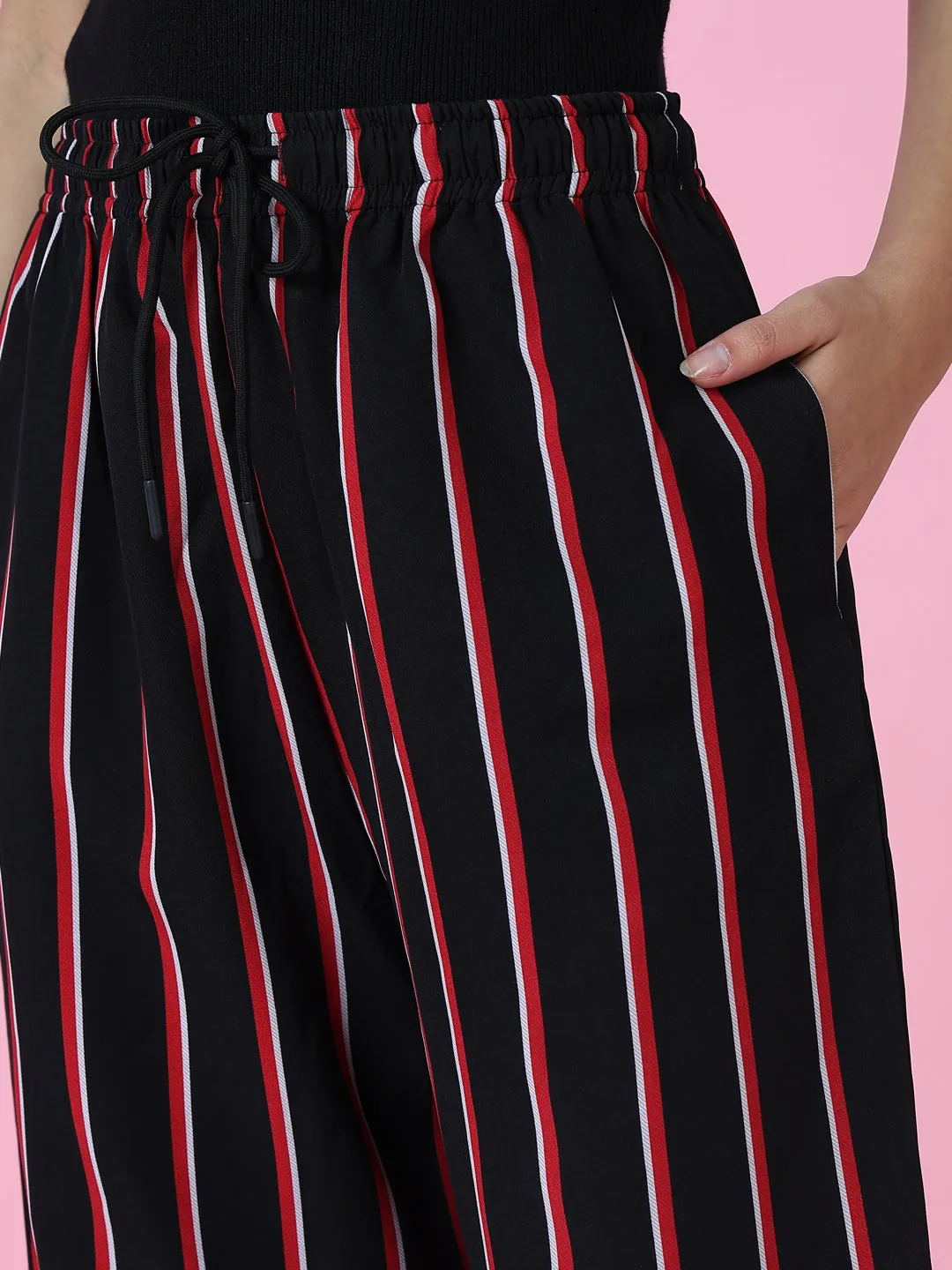 Women Black Straight Leg Trousers