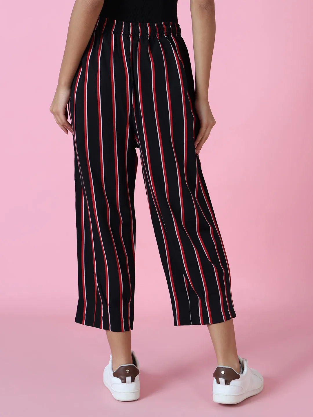 Women Black Straight Leg Trousers